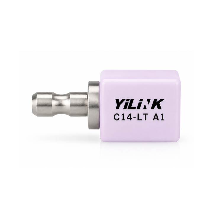 Блоки стеклокерамические дисиликат-литиевые YILINK Glass Ceramic LT, цвет A1, размер C14, 5 шт