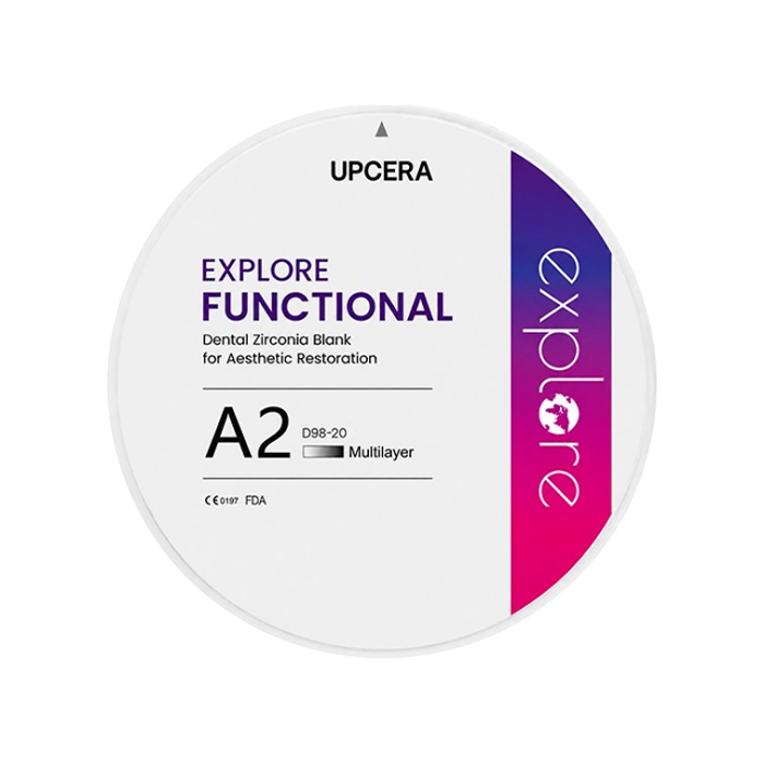 Циркониевый диск UPCERA Explore Functional 4D Multilayer, D=98 H=20, цвет A2