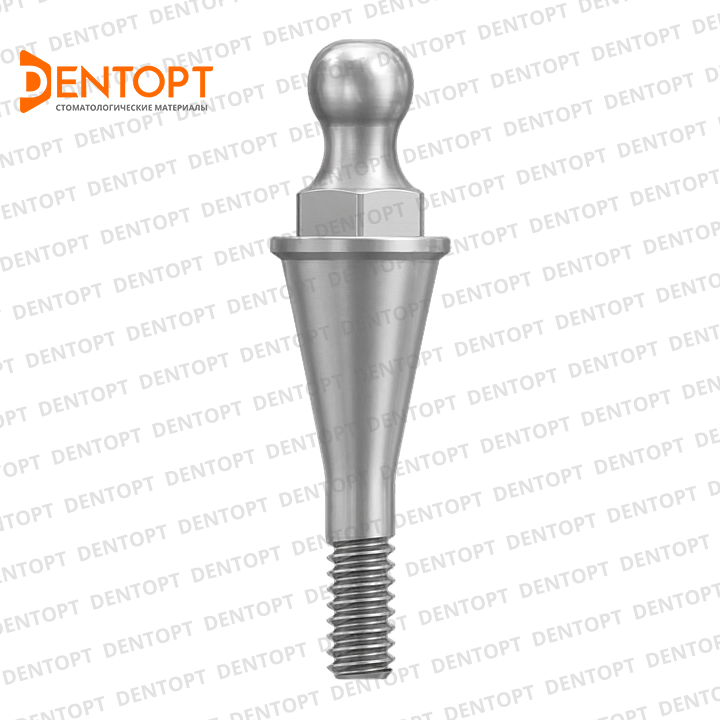 Абатмент шаровидный Osstem TS Mini G/H=1.0, D шара 2.2, D матрицы 4.5