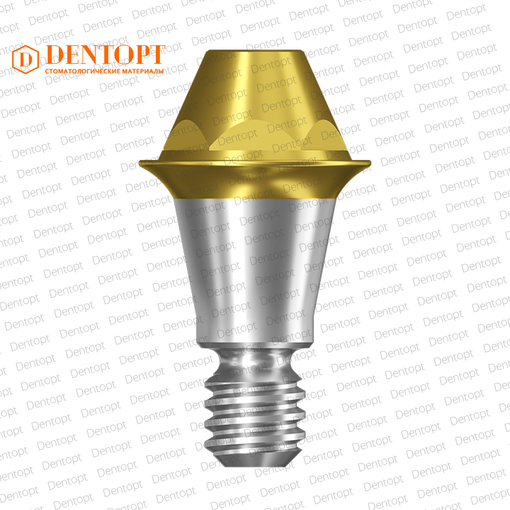 Абатмент прямой TiN мультиюнит, совместимый с Osstem TS Regular Multi-Unit G/H=1.0 D=4.8