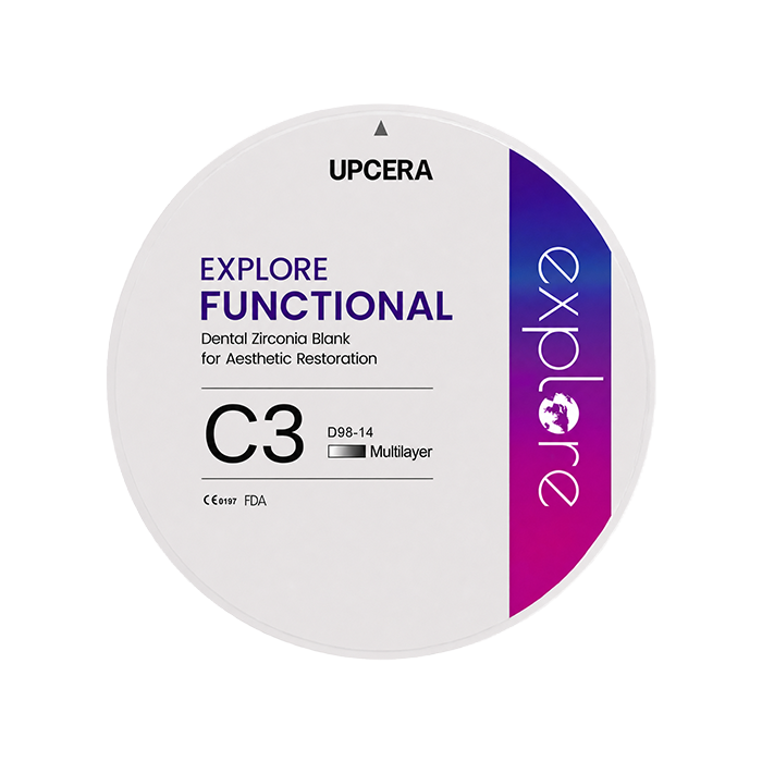 Циркониевый диск UPCERA Explore Functional 4D Multilayer, D=98 H=14, цвет C3
