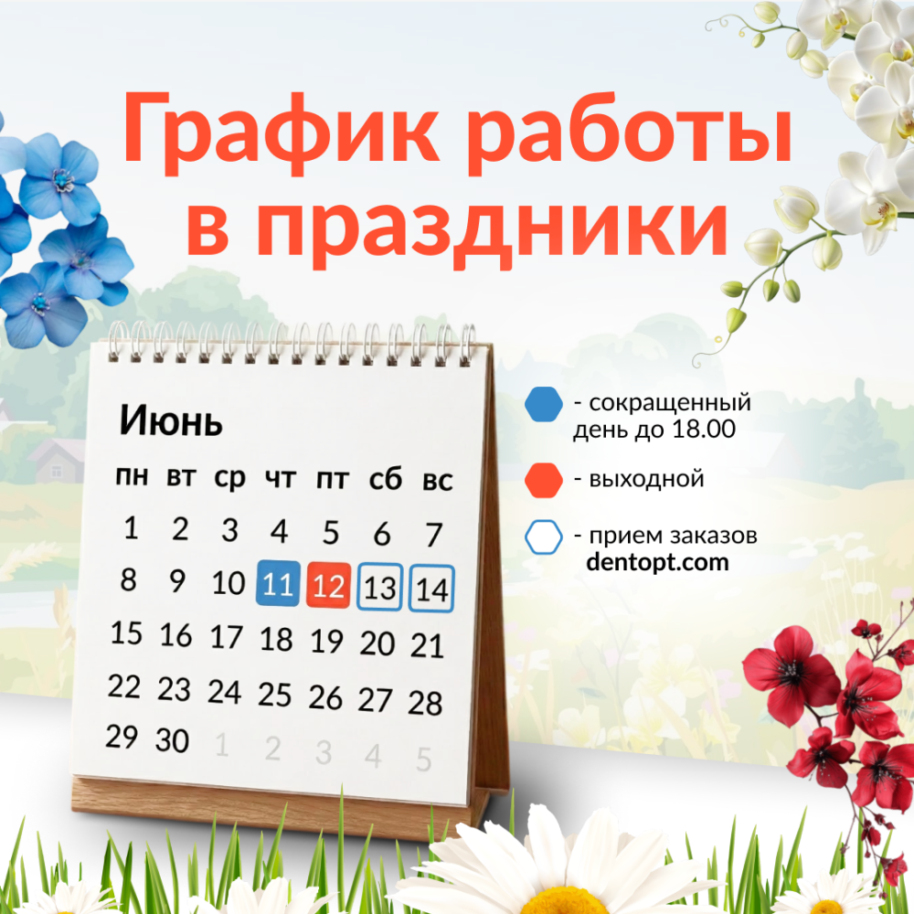 График работы в Июне