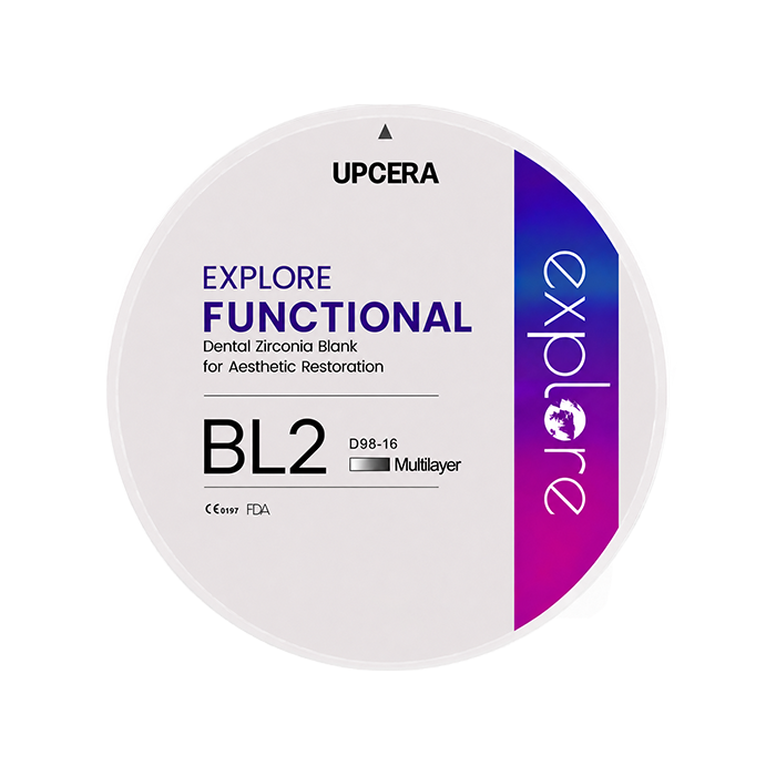 Циркониевый диск UPCERA Explore Functional 4D Multilayer, D=98 H=16, цвет BL2