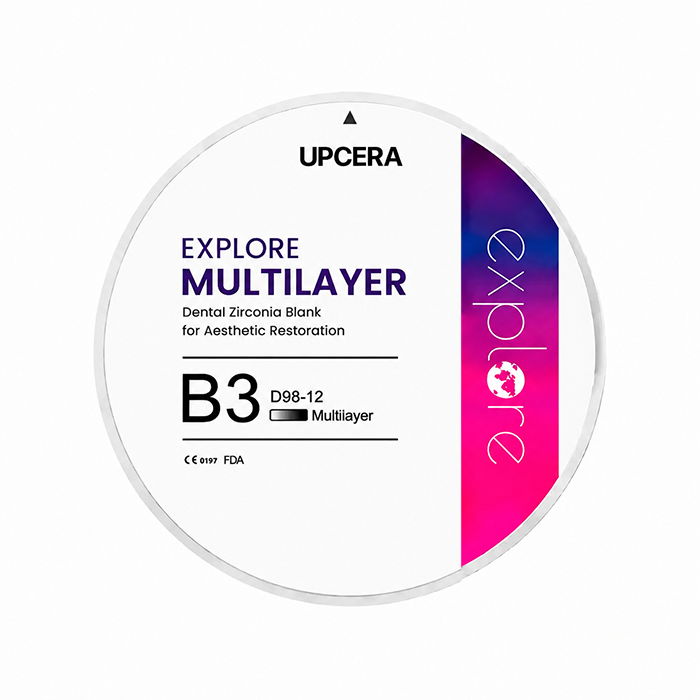 Циркониевый диск UPCERA Explore 4D Multilayer, D=98 H=12, цвет B3