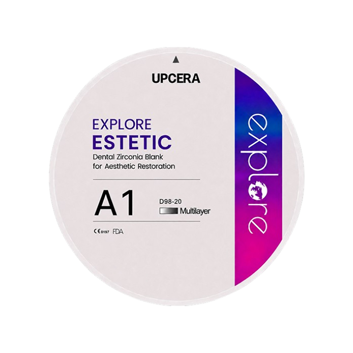 Циркониевый диск UPCERA Explore Estetic 4D Multilayer, D=98 H=20, цвет A1