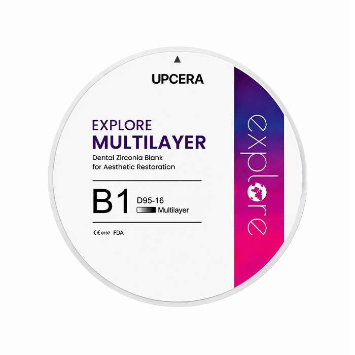 Циркониевый диск UPCERA Explore 4D Multilayer, D=95 H=16, цвет B1