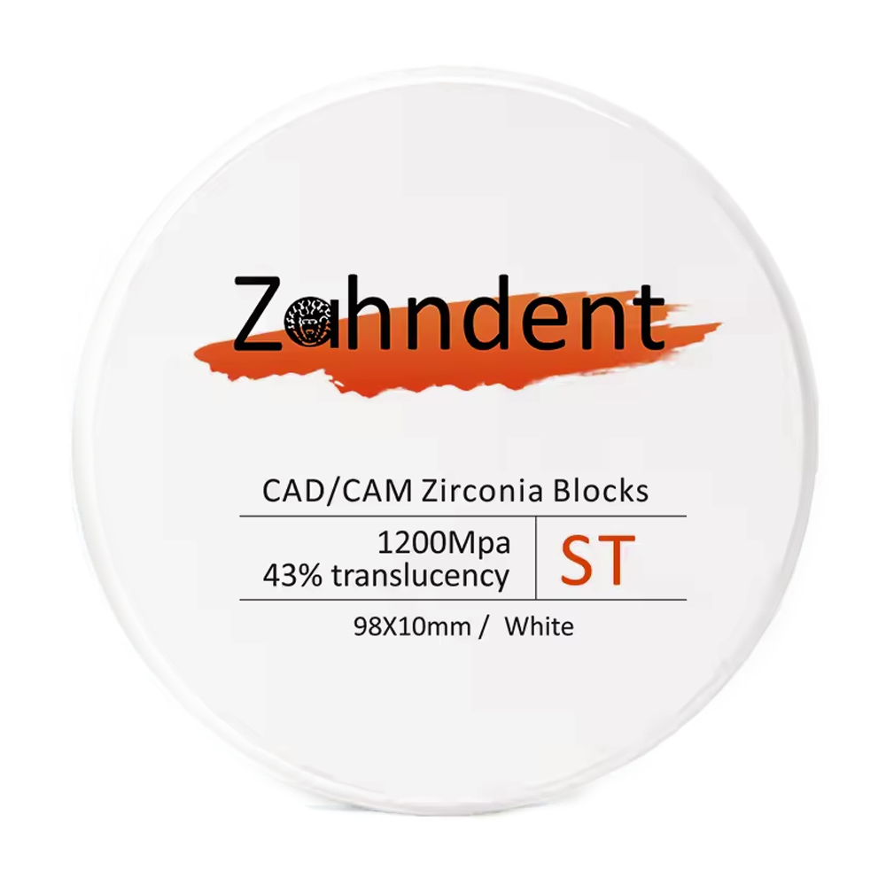 Циркониевый диск Zahndent ST, D=98 H=25, цвет Белый