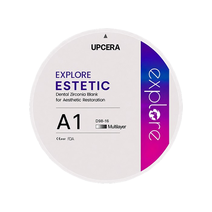 Циркониевый диск UPCERA Explore Estetic 4D Multilayer, D=98 H=16, цвет A1