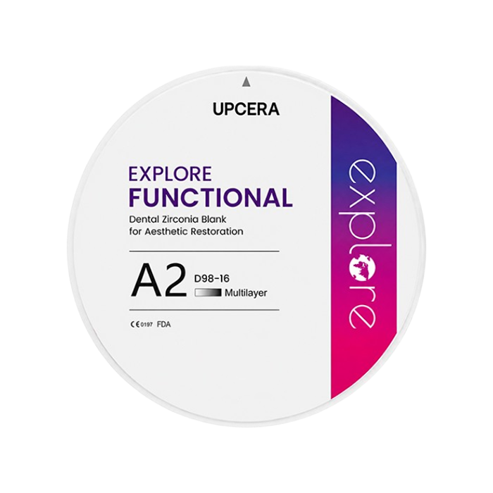 Циркониевый диск UPCERA Explore Functional 4D Multilayer, D=98 H=16, цвет A2