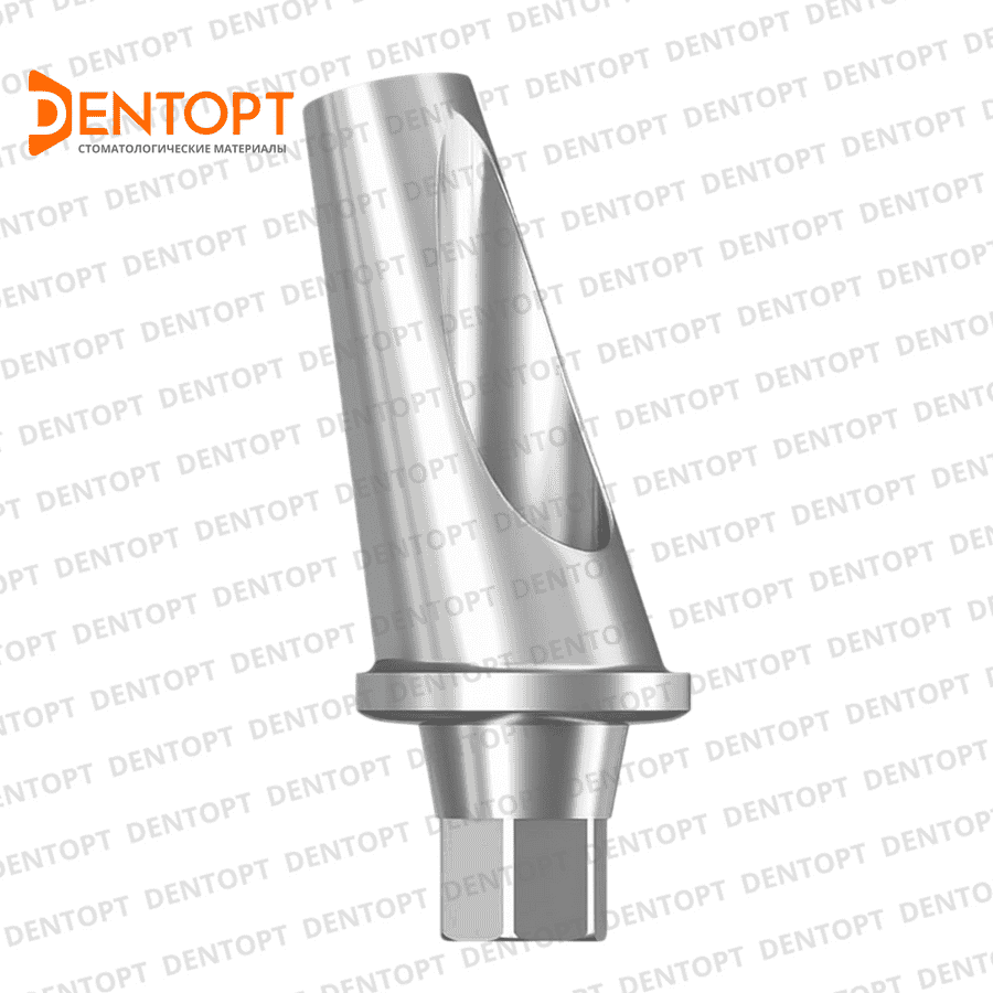 Абатмент угловой, совместимый с Osstem TS Mini G/H=1.0 Угол=15°, одиночка