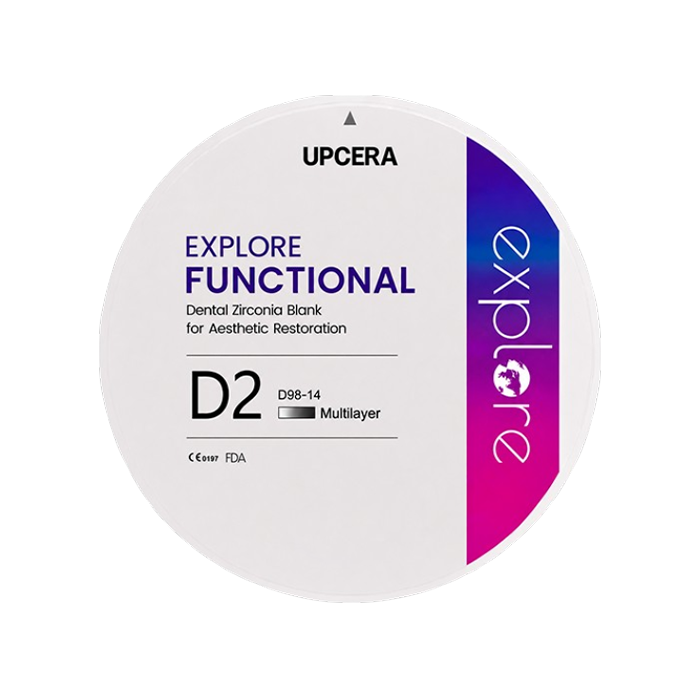 Циркониевый диск UPCERA Explore Functional 4D Multilayer, D=98 H=14, цвет D2