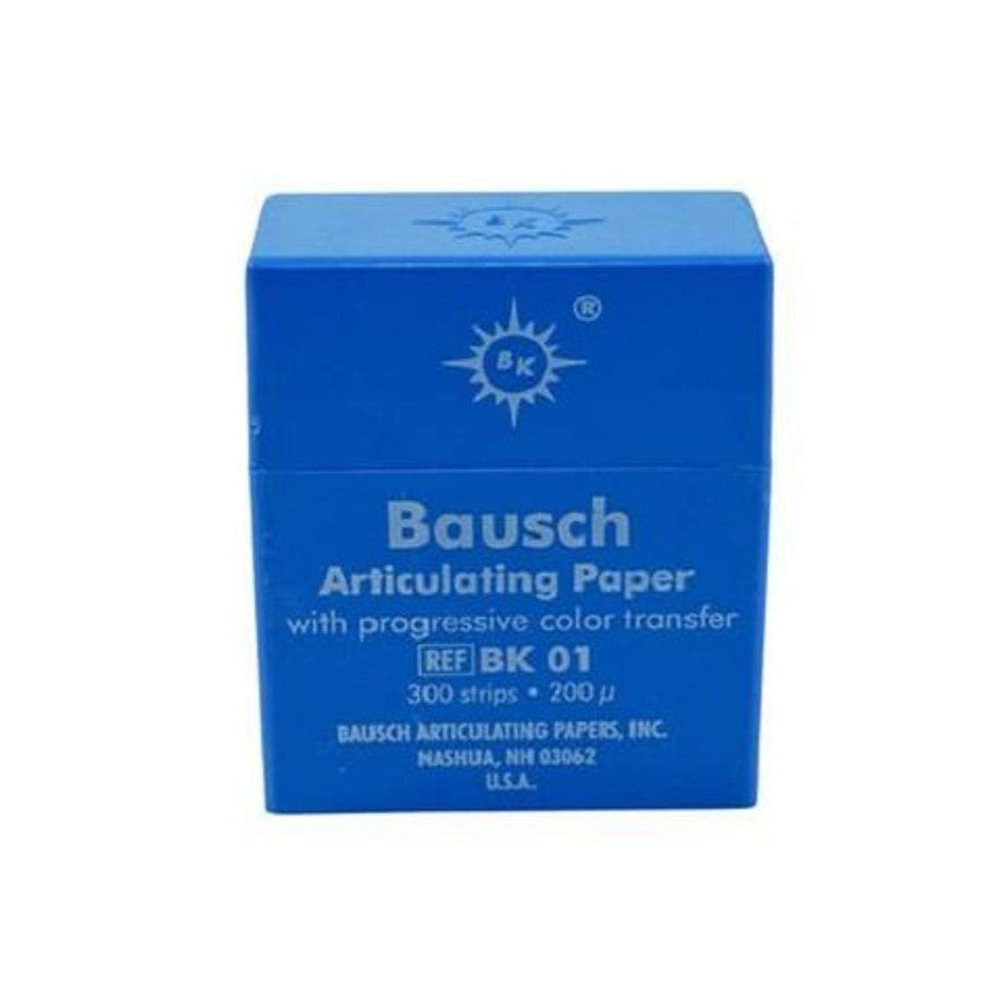 Артикуляционная бумага Bausch ВК 01, 200 мкм, прямая, цвет синий, 300 шт
