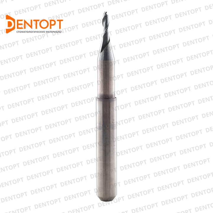Зуботехническая фреза концевая D=2.0 mm (shank 6 mm - 50 mm) по металлу для станков ARUM