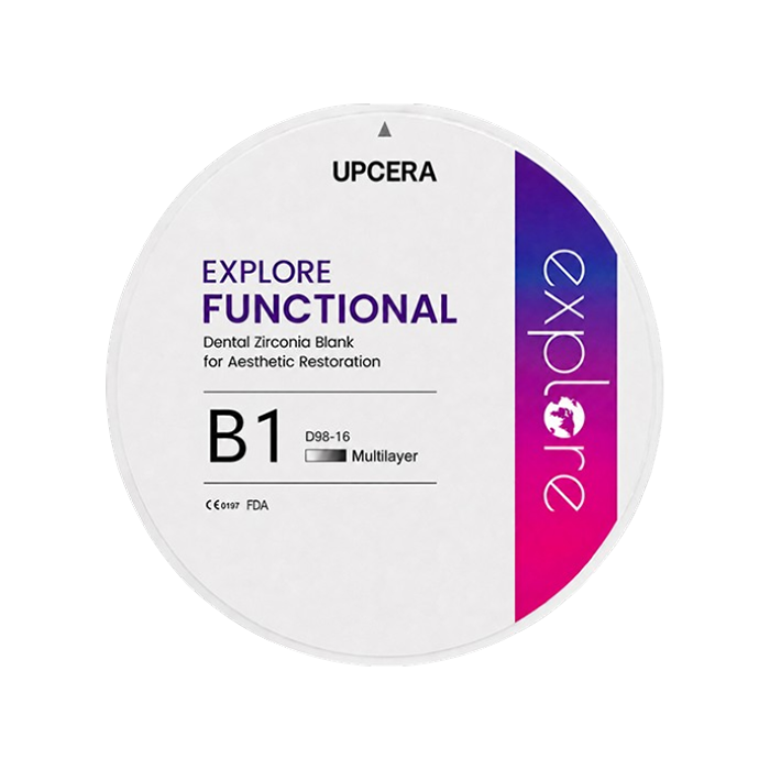 Циркониевый диск UPCERA Explore Functional 4D Multilayer, D=98 H=16, цвет B1