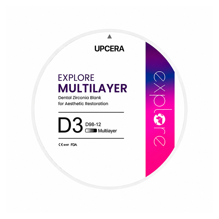 Циркониевый диск UPCERA Explore 4D Multilayer, D=98 H=12, цвет D3