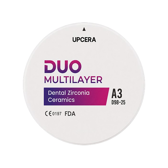 Циркониевый диск UPCERA Explore DUO Functional 4D Multilayer, D=98 H=25, цвет A3