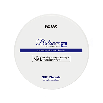 Циркониевый диск YILINK SHT, D=98 H=20, цвет Белый