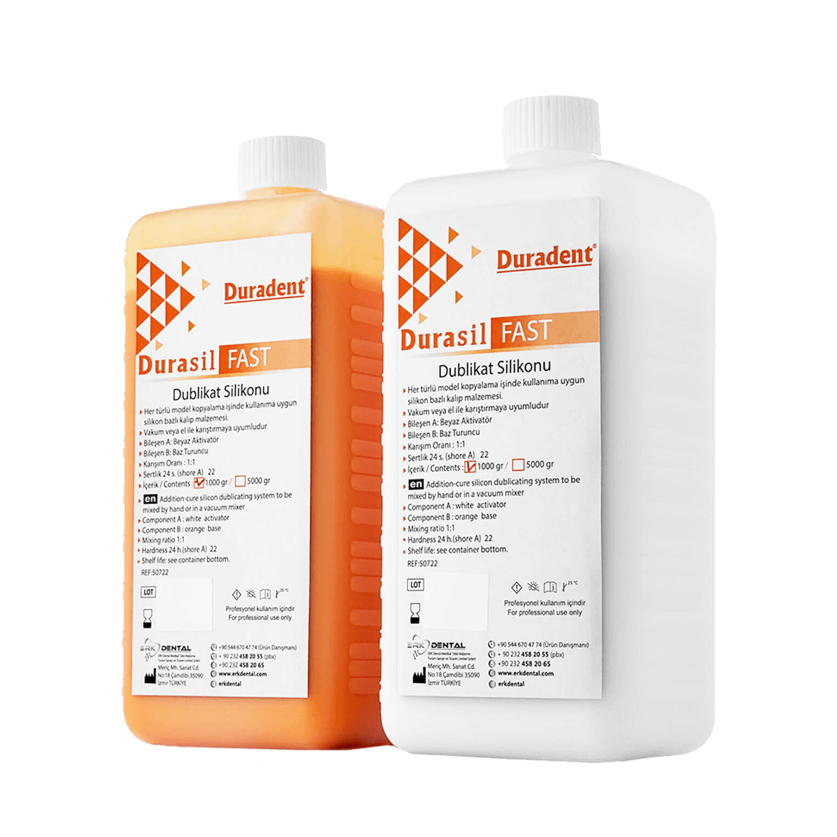 Duradent Durasil Fast 22H силикон для дублирования, оранжевый